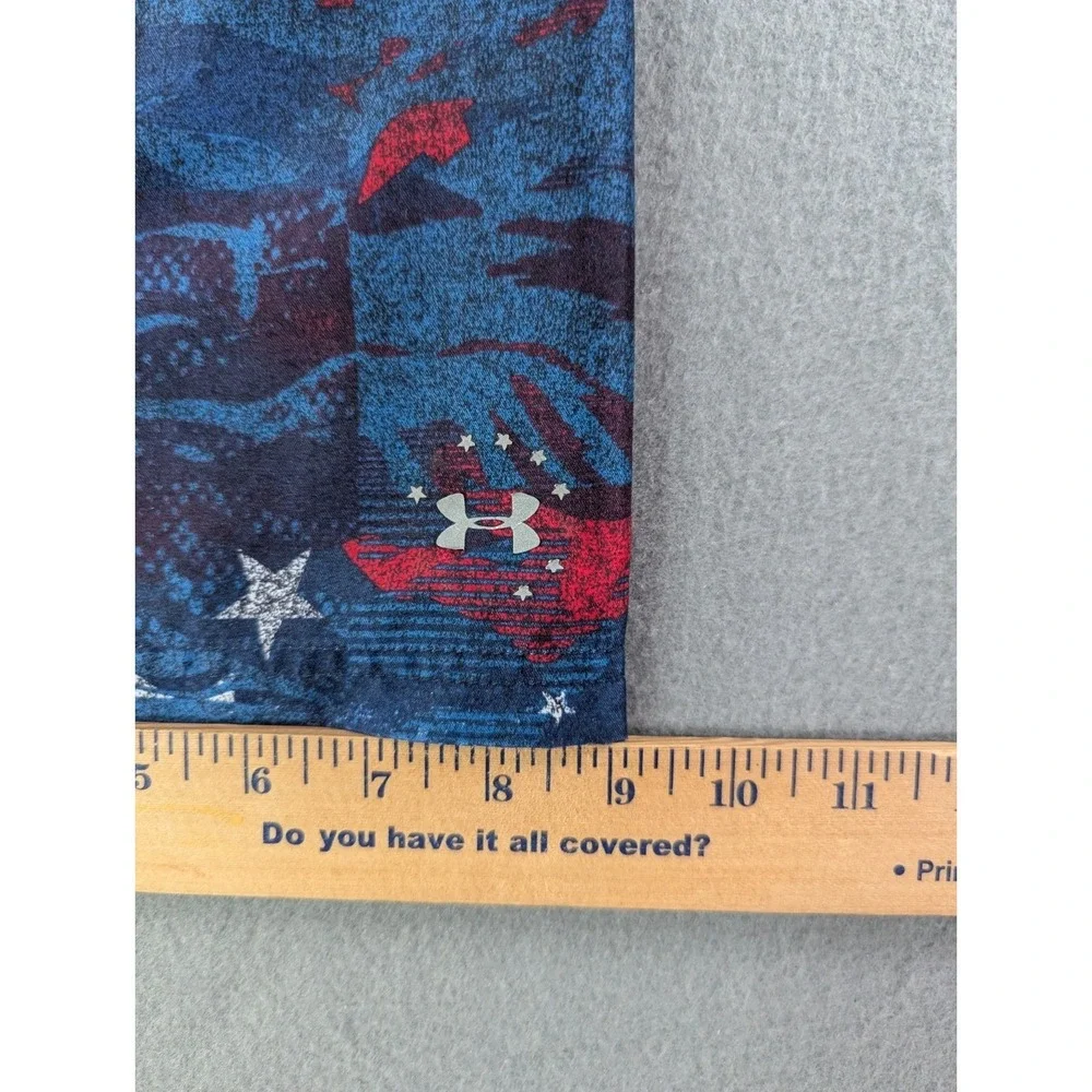 Under Armour Boys Stars and Stripes Camo Swim Trunks Size 7 Blue Red